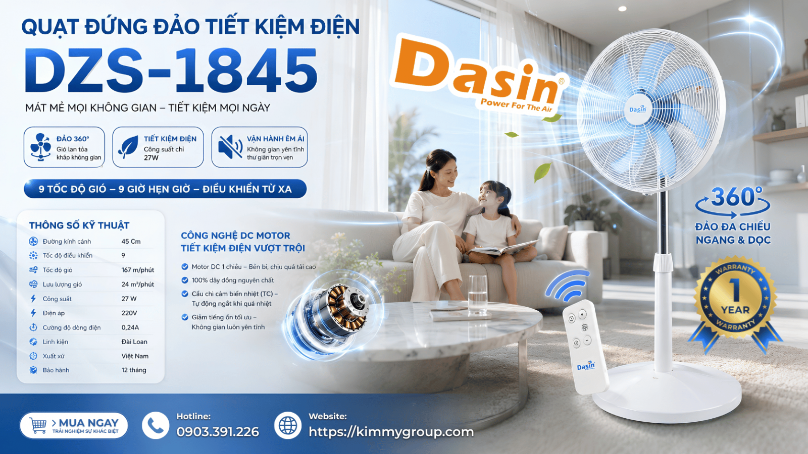 quạt đứng gia đình